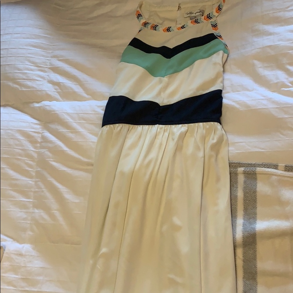 White maxi dress (from Buckle)